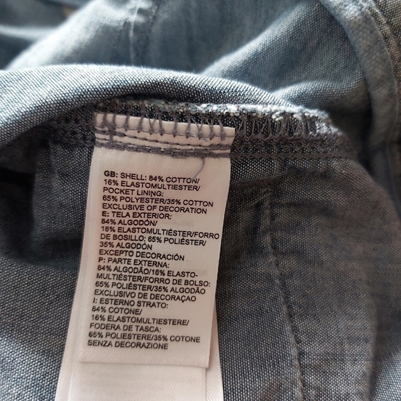 🍄3/50$🍄 The North Face chambray wide leg light pants cotton blend size 4 - Picture 8 of 8